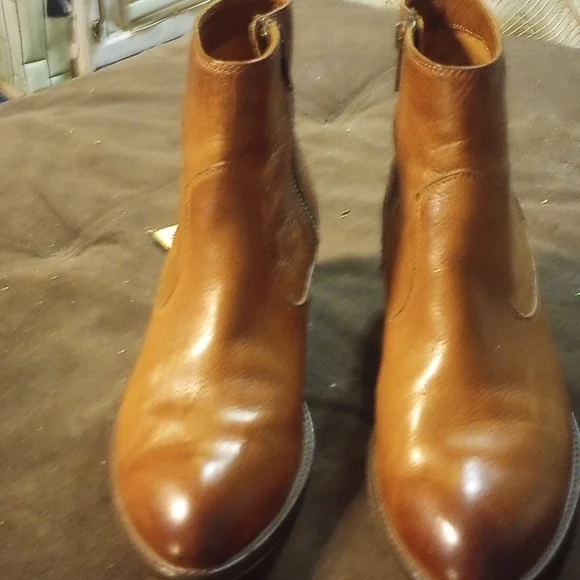 Frye Tan Leather Ankle Booties - Picture 5 of 7